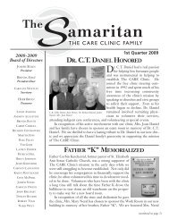 DR. C.T. DANIEL HONORED - CARE Clinic