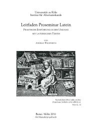 Leitfaden Proseminar Latein - Institut für Altertumskunde ...