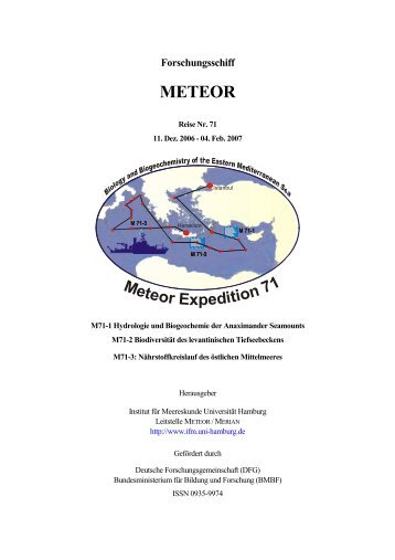 M71_Expeditionsheft.pdf - Institute of Oceanography, University of ...