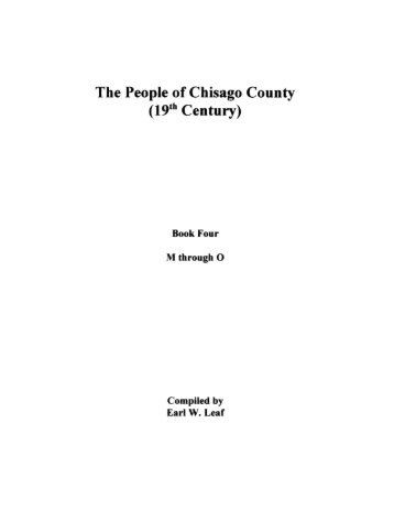 The People of Chisago County (19th Century)