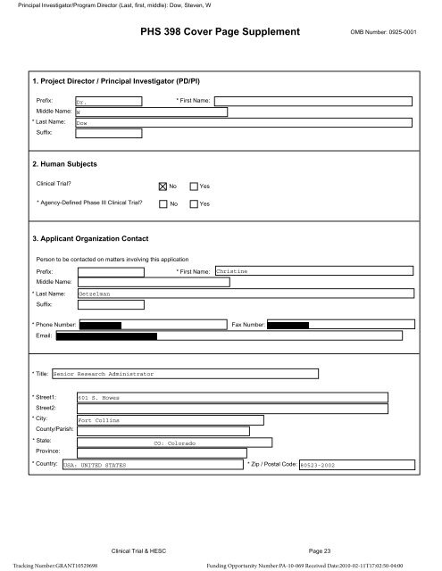 Sample Grant Application - NIAID - National Institutes of Health