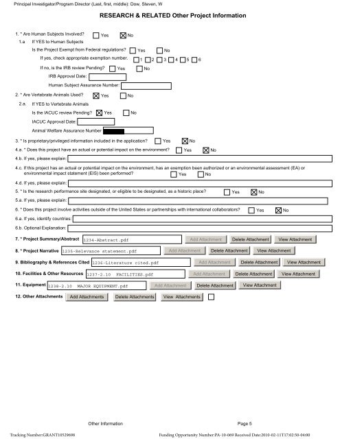 Sample Grant Application - NIAID - National Institutes of Health