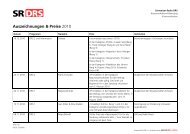 Auszeichnungen & Preise SR DRS 2010 - SRF Schweizer Radio ...