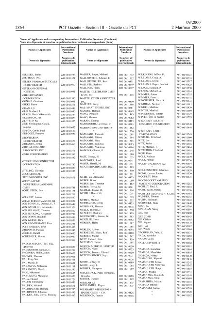 PCT/2000/9 : PCT Gazette, Weekly Issue No. 9, 2000 - WIPO