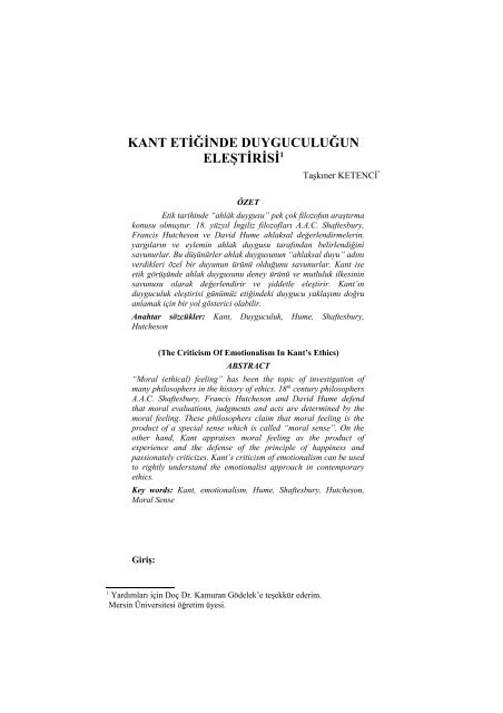 kant etiginde duyguculugun elestirisi flsf felsefe ve sosyal