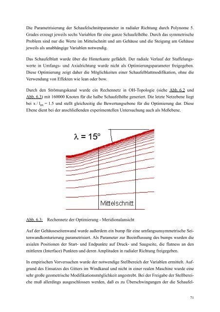 Numerische Optimierung dreidimensional parametrisierter ...