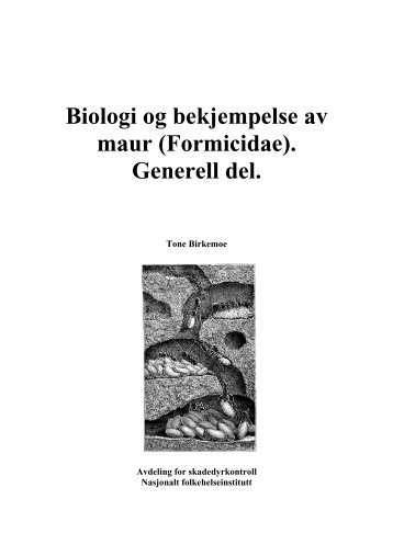 Biologi og bekjempelse av maur - Folkehelseinstituttet