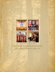 EASTSIDE CATHOLIC SCHOOL President's Report 2008-09