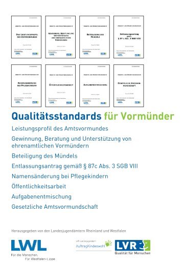 Qualitätsstandards für Vormünder - Landschaftsverband Rheinland