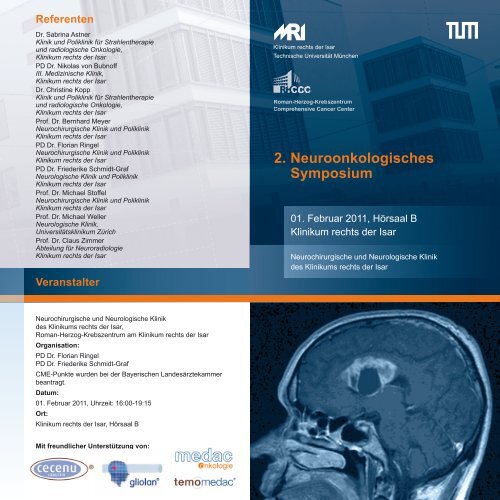 2. Neuroonkologisches Symposium - NeuroKopfZentrum