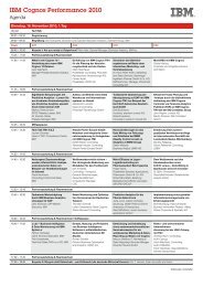 IBM Cognos Performance 2010