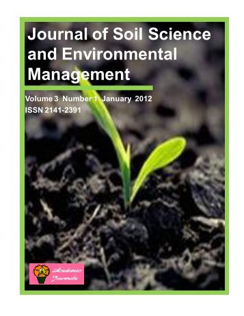 Journal of Soil Science and Environmental Management - Academic ...
