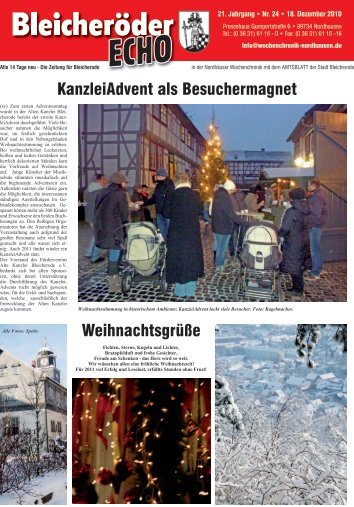 14 Tage neu - Die Zeitung für Bleicherode - Nordhäuser ...