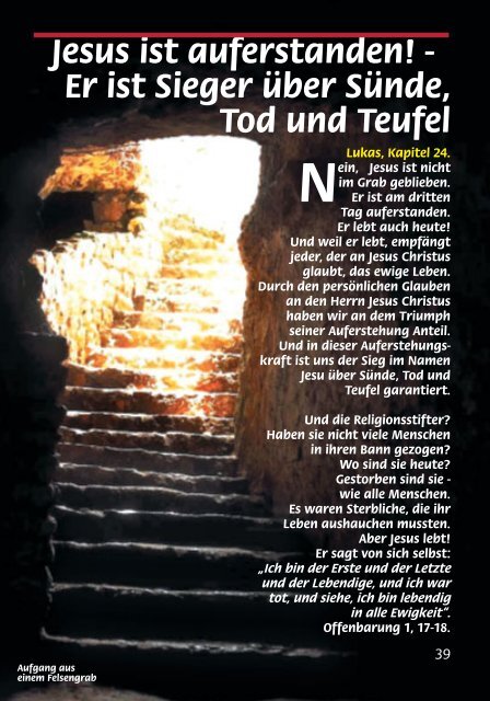 Jesus – unsere einzige Chance - die Apis Memmingen