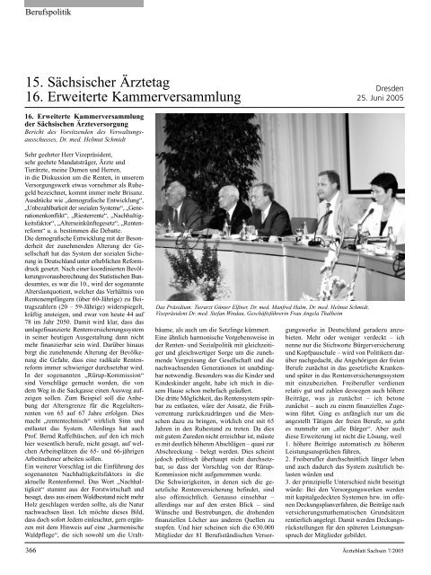 Ärzteblatt Sachsen 07/2005 - Sächsische Landesärztekammer