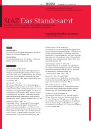 StAZ Das Standesamt - Verlag für Standesamtswesen