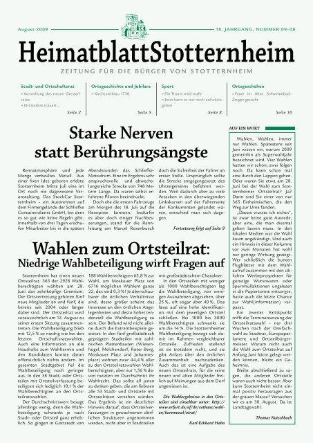 Starke Nerven statt Berührungsängste Wahlen zum Ortsteilrat: