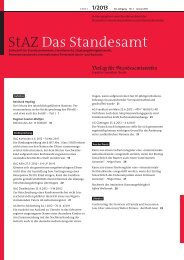 StAZ Das Standesamt, Heft 1/2013 - Verlag für Standesamtswesen