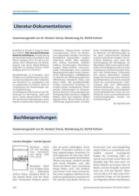 Brennpunkt Sportverweigerer – eine ... - Hofmann Verlag
