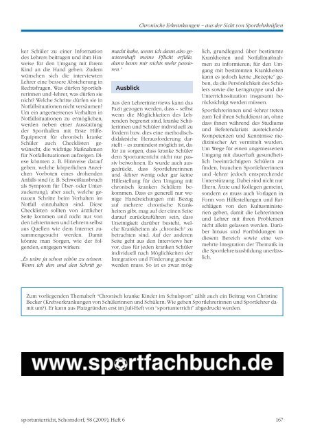 Brennpunkt Sportverweigerer – eine ... - Hofmann Verlag