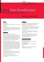 StAZ Das Standesamt - Bergmann Aktuell