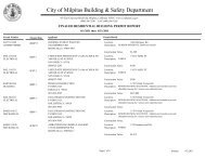 Finaled Residential Building Permit Report - August ... - City of Milpitas