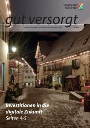 Investitionen in die digitale Zukunft Seiten 4-5 - Stadtwerke Nürtingen