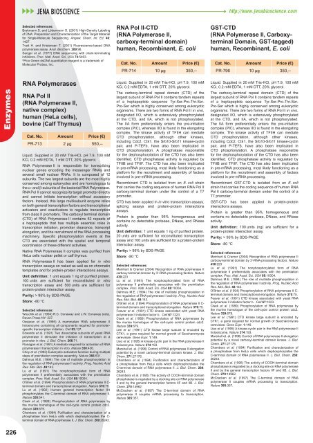 Nucleotide Analogs - Jena Bioscience