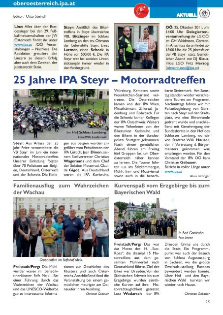 Bundespräsident Fischer besucht die IPA im Jahr der Freiwilligen