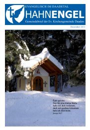 HAHNEngEl - Evangelische Kirchengemeinde Daaden