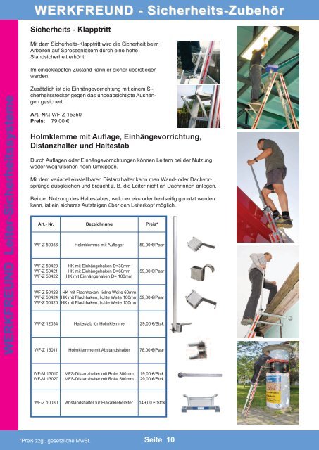 Produktkatalog - Werkfreund Leiter-Sicherheitssysteme GmbH