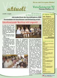 Zeitung 06_2007 - VolksSolidarität 92 Dessau/Roßlau