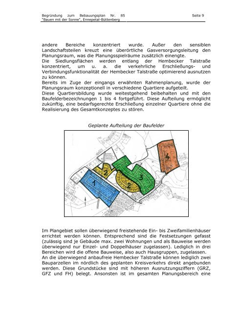 Begründung zum Satzungsbeschluss - Ennepetal