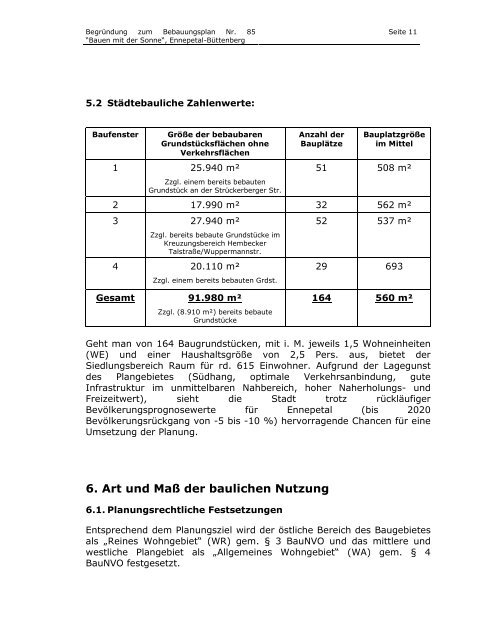 Begründung zum Satzungsbeschluss - Ennepetal