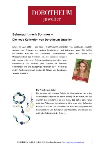 Sehnsucht nach Sommer – Die neue Kollektion von Dorotheum - SCN