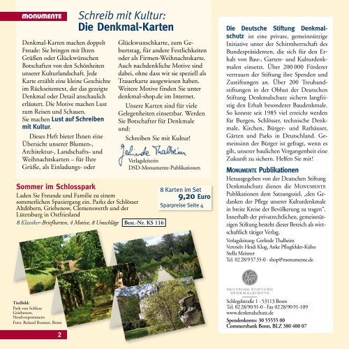 Kartenprogramm - Deutsche Stiftung Denkmalschutz