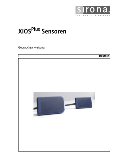 XIOS Plus Sensoren - Sirona