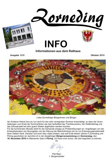 INFO Informationen aus dem Rathaus - Gemeinde Zorneding