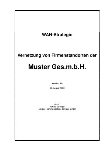 WAN-Strategie - Schlager Communications Services GmbH