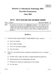 CSI-14 : DATA ANALYSIS AND DATABASE DESIGN