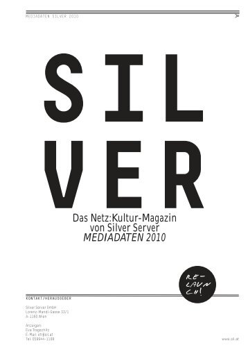 Das Netz:Kultur-Magazin von Silver Server MEDIADATEN 2010