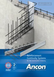 Eazistrip Reinforcement Continuity Systems - Ancon Building Products