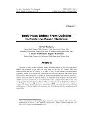 Body Mass Index: From Quételet to Evidence ... - Giorgio Bedogni