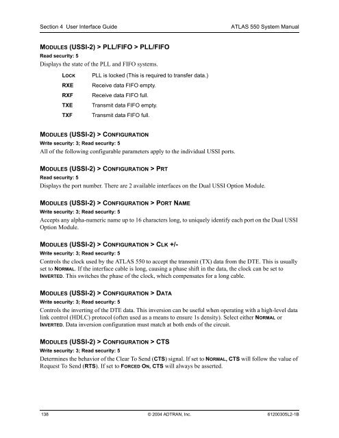 ATLAS 550 System Manual - Adtran