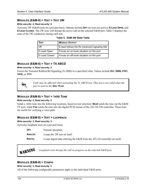 ATLAS 550 System Manual - Adtran