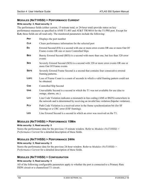 ATLAS 550 System Manual - Adtran