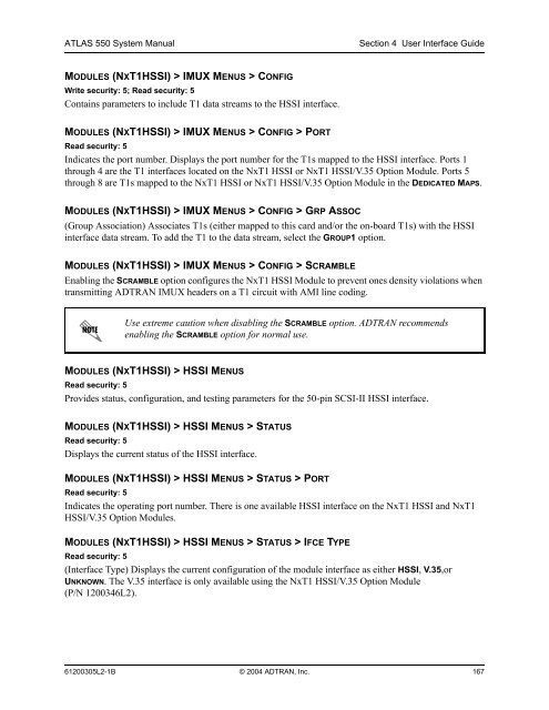 ATLAS 550 System Manual - Adtran