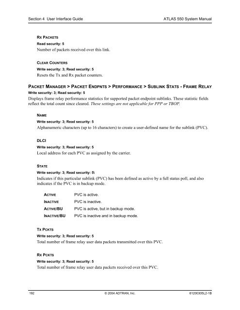 ATLAS 550 System Manual - Adtran