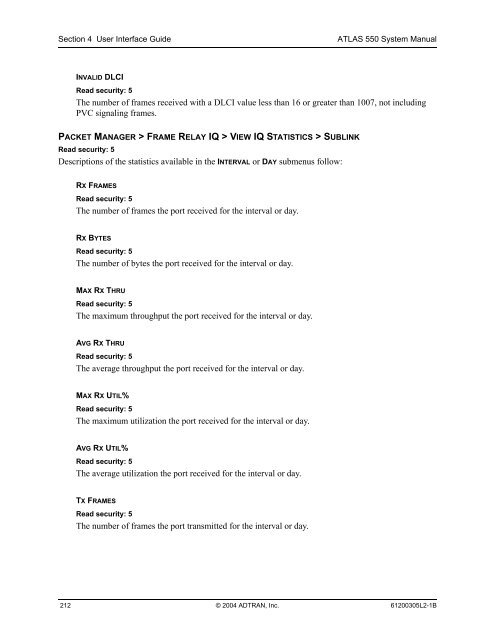 ATLAS 550 System Manual - Adtran