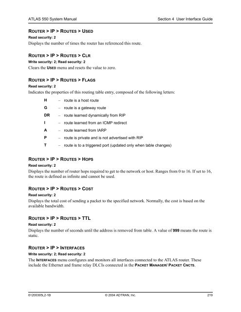 ATLAS 550 System Manual - Adtran